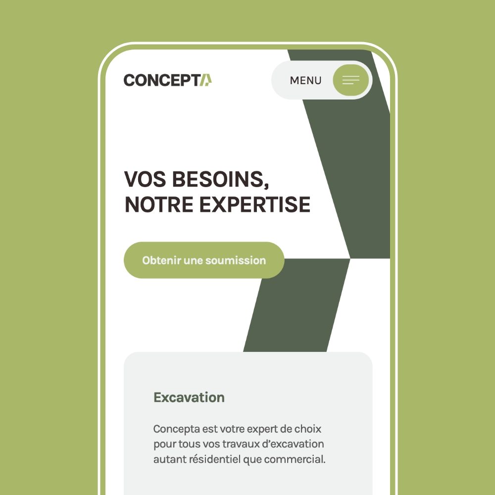 Site web mobile de Concepta