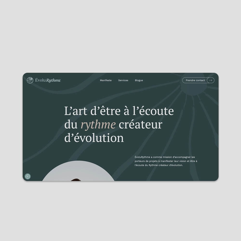 Page d'accueil du site d'ÉvoluRythme