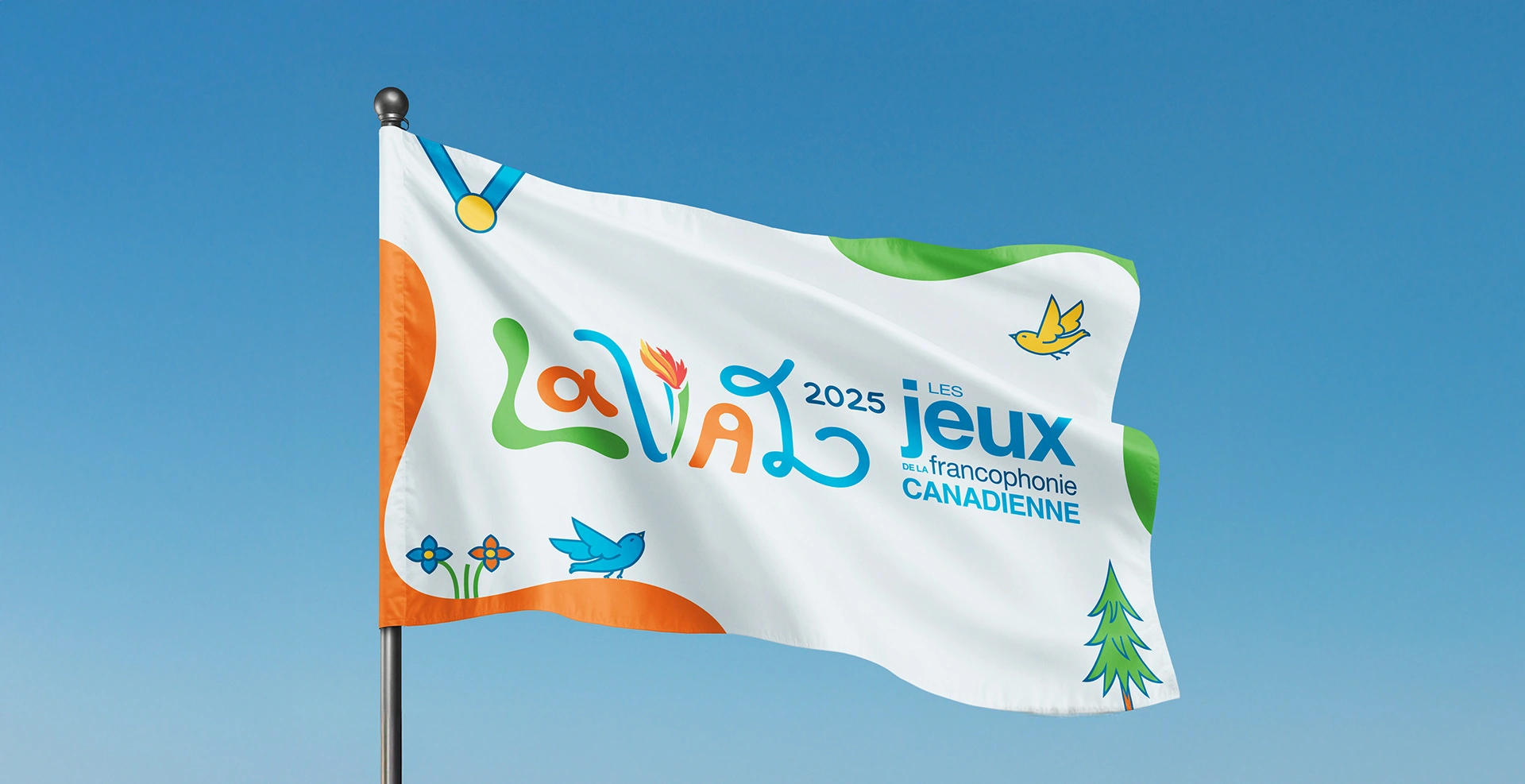 Drapeau officiel des Jeux FC Laval 2025