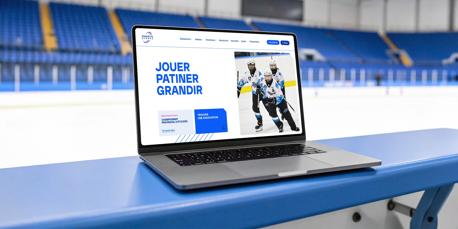 Page d'accueil du site web de Ringuette Québec