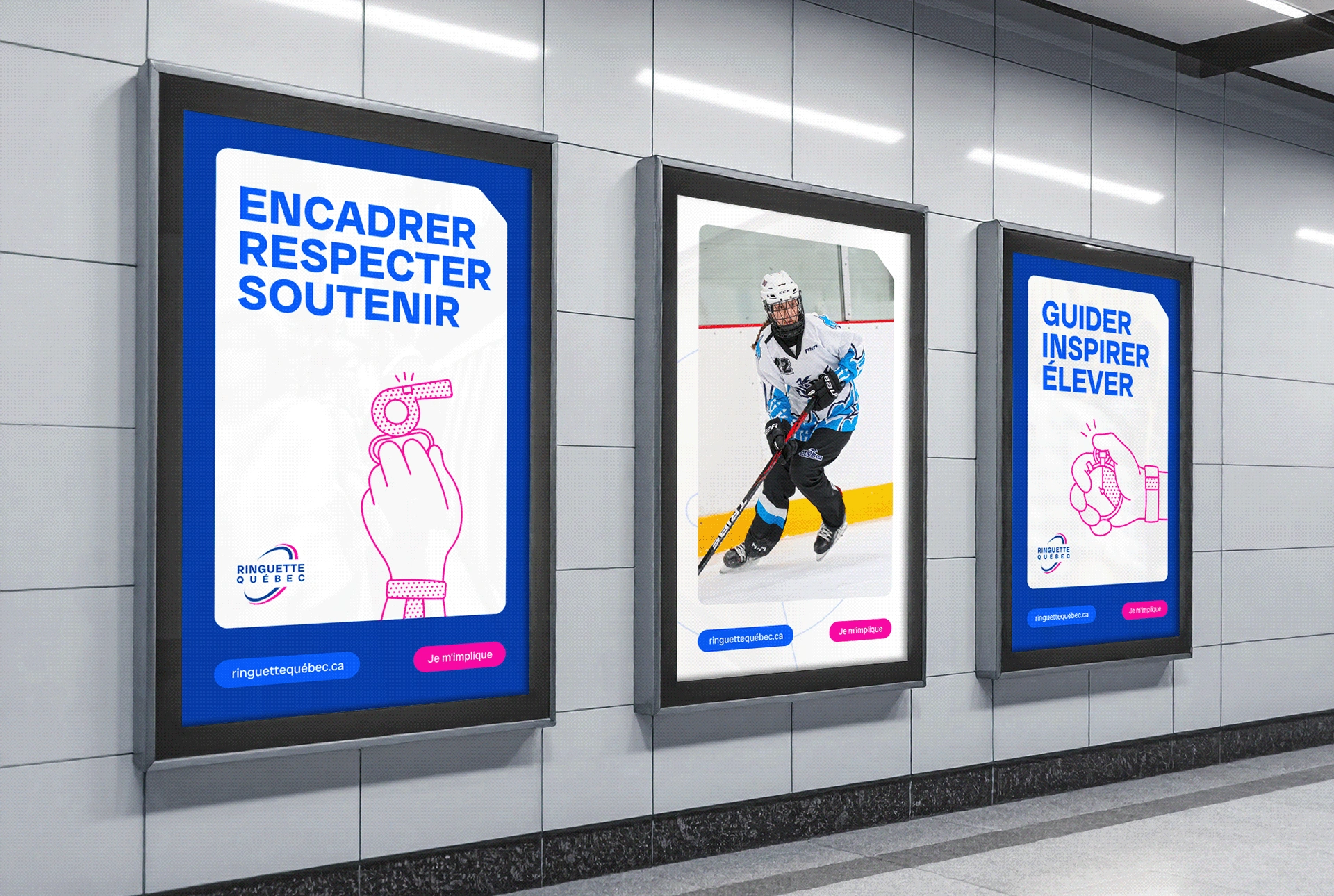 Affiche publicitaires pour Ringuette Québec